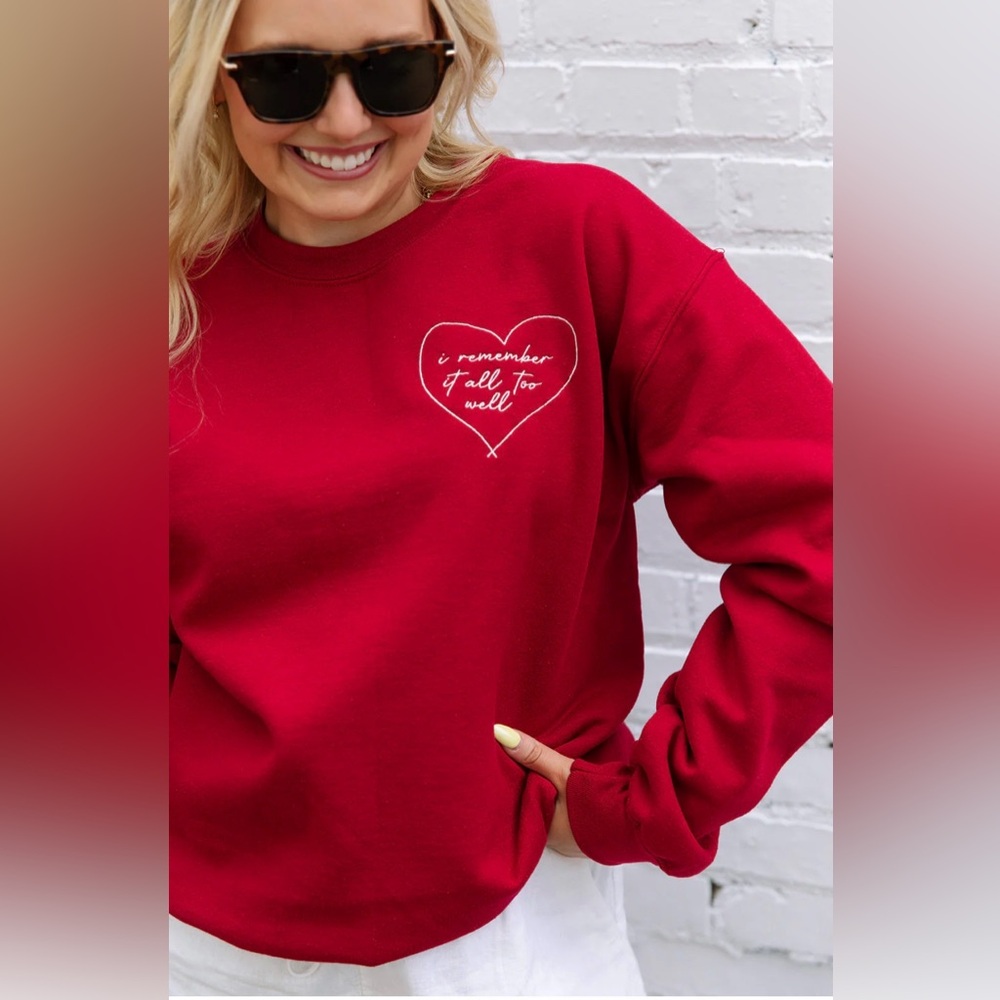 Girl Tribe I remember it all too well sweatshirt - size medium